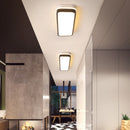 Plafonnier moderne LED forme géométrique blanc et noir Chelsea