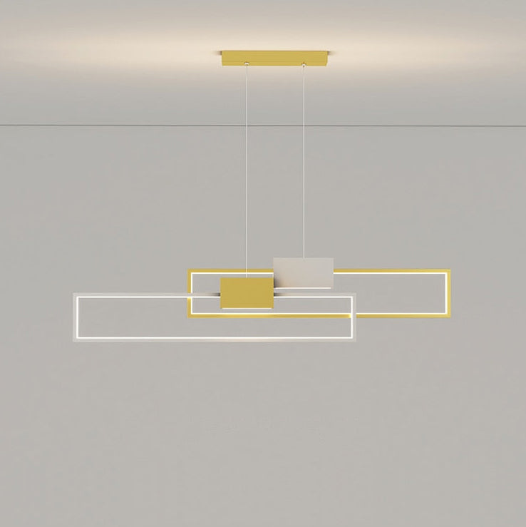 Lustre design LED avec lampes rectangulaires en métal Artemisa - vue 7 sur 7