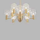Lustre moderne LED forme d'araignée métallique dorée Criss