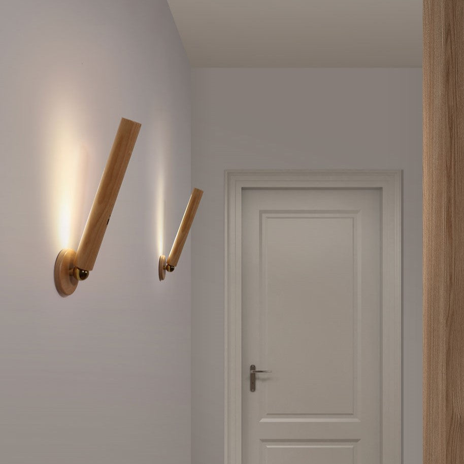Applique murale moderne en bois rotatif 360° Unix - vue 5 sur 8