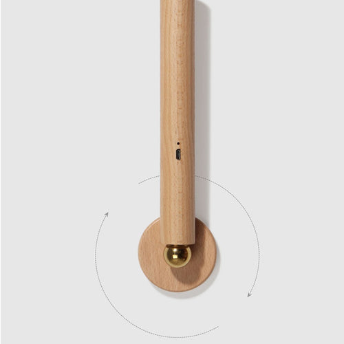 Applique murale moderne en bois rotatif 360° Unix