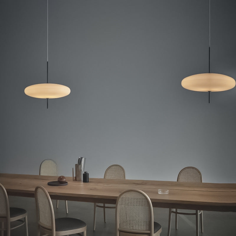 Suspension moderne LED acrylique ovale Hannon - vue 4 sur 7