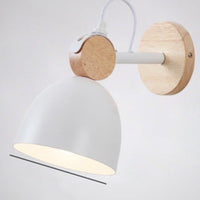 Modern wall light with nordic wood bracket lyra