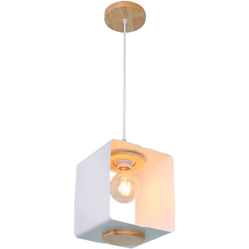 Suspension moderne avec abat-jour rectangulaire coloré Besley - vue 9 sur 9