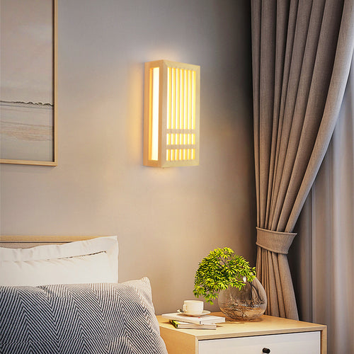 Applique murale moderne LED rectangulaire style japonais Pastor