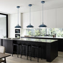 Suspension industrielle LED double abat-jour coloré Armel