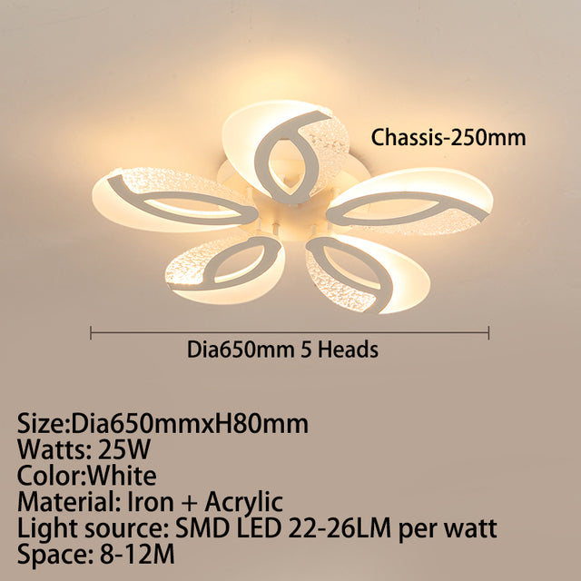 Plafonnier moderne LED en forme de fleur acrylique Jalen - vue 10 sur 16
