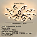 Plafonnier moderne LED en forme de fleur acrylique Jalen