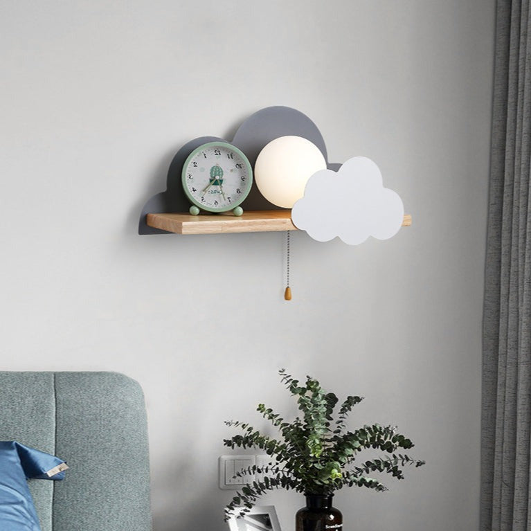 Applique murale moderne LED avec support en bois Lyzia - vue 2 sur 9