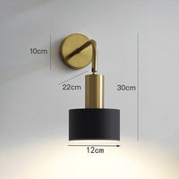 Applique murale industrielle LED en métal style spot Rhea