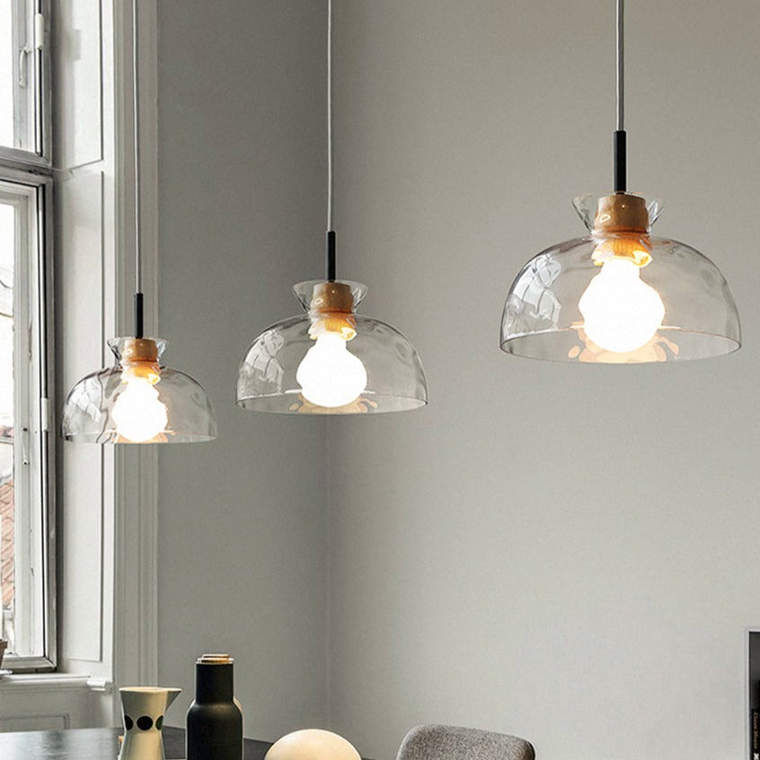 Lustre moderne avec abat-jour en verre Dante - vue 3 sur 15