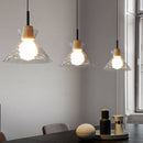 Lustre moderne avec abat-jour en verre Dante