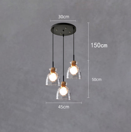 Lustre moderne avec abat-jour en verre Dante - vue 5 sur 15