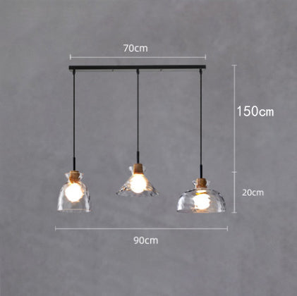 Lustre moderne avec abat-jour en verre Dante - vue 13 sur 15