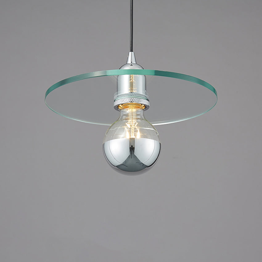Suspension design avec abat-jour plat en verre Aiden - vue 7 sur 7