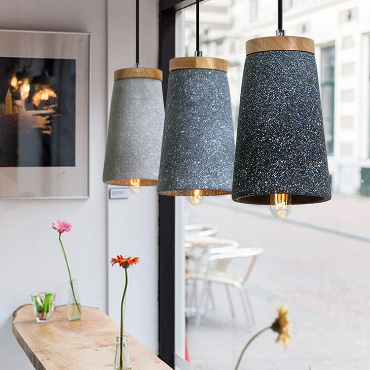 Suspension design LED avec abat-jour en ciment Marta - vue 5 sur 9