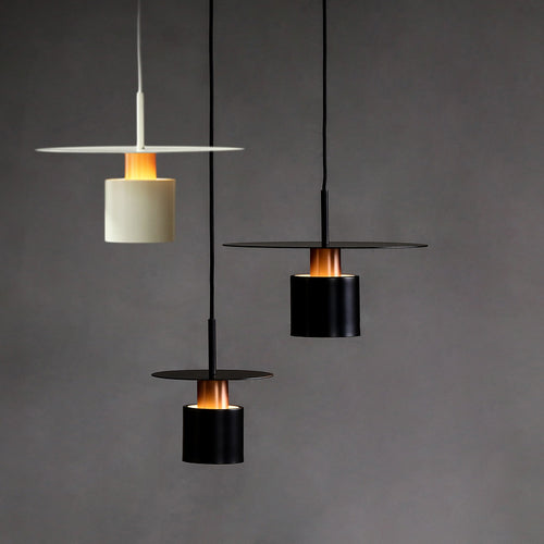 Suspension design avec abat-jour cylindrique Roscot