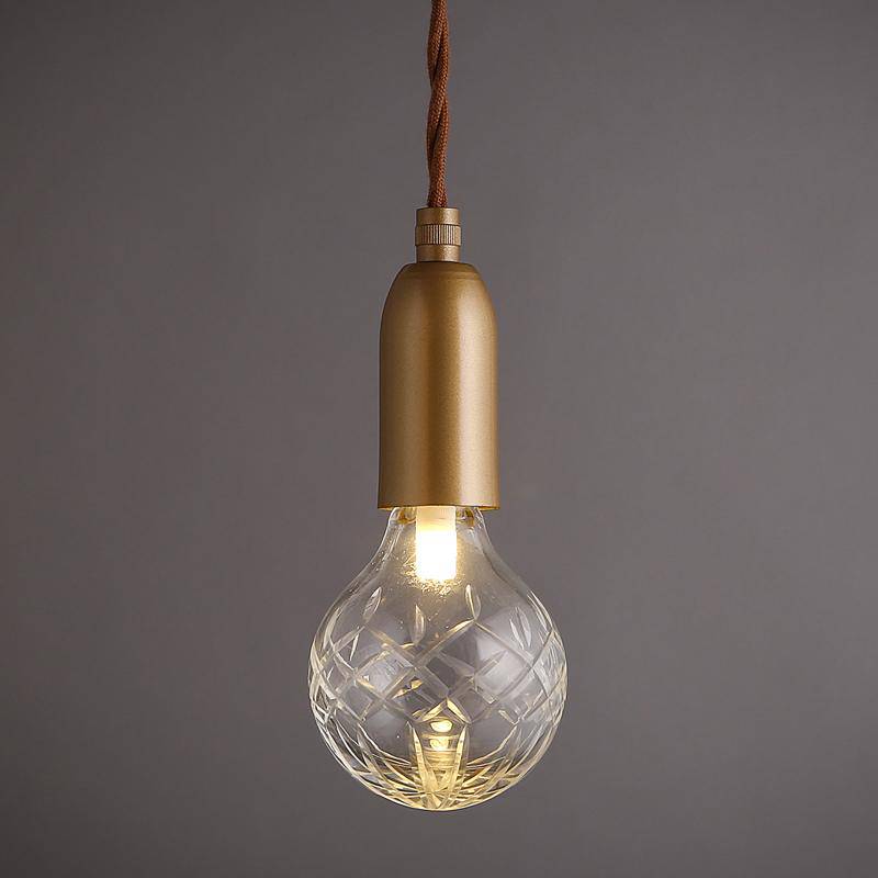 Suspension LED doré Loft Rétro