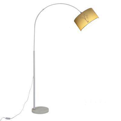 Lampadaire design avec abat-jour en tissu suspendu - vue 5 sur 10