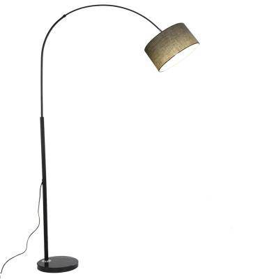 Lampadaire design avec abat-jour en tissu suspendu - vue 7 sur 10