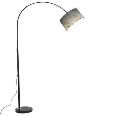 Lampadaire design avec abat-jour en tissu suspendu - vue 9 sur 10