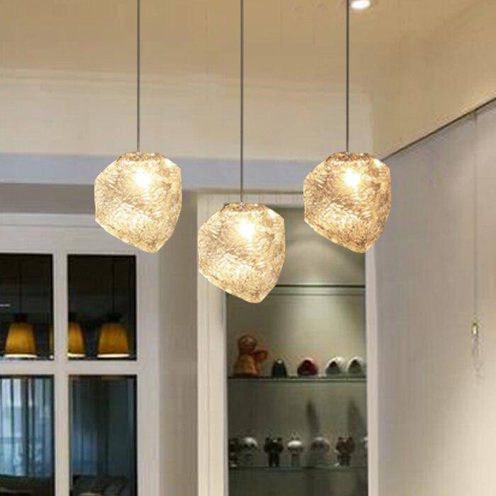 Suspension design LED en forme de pierre cristal Light - vue 3 sur 6