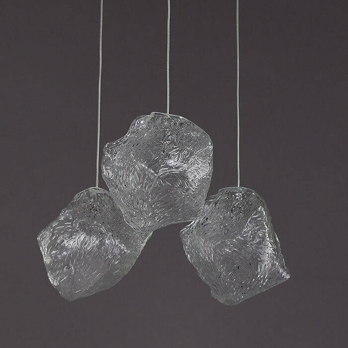 Suspension design LED en forme de pierre cristal Light - vue 6 sur 6