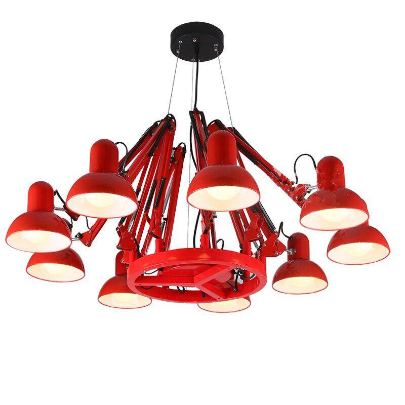 Lustre design LED en métal style industriel Spider - vue 4 sur 5