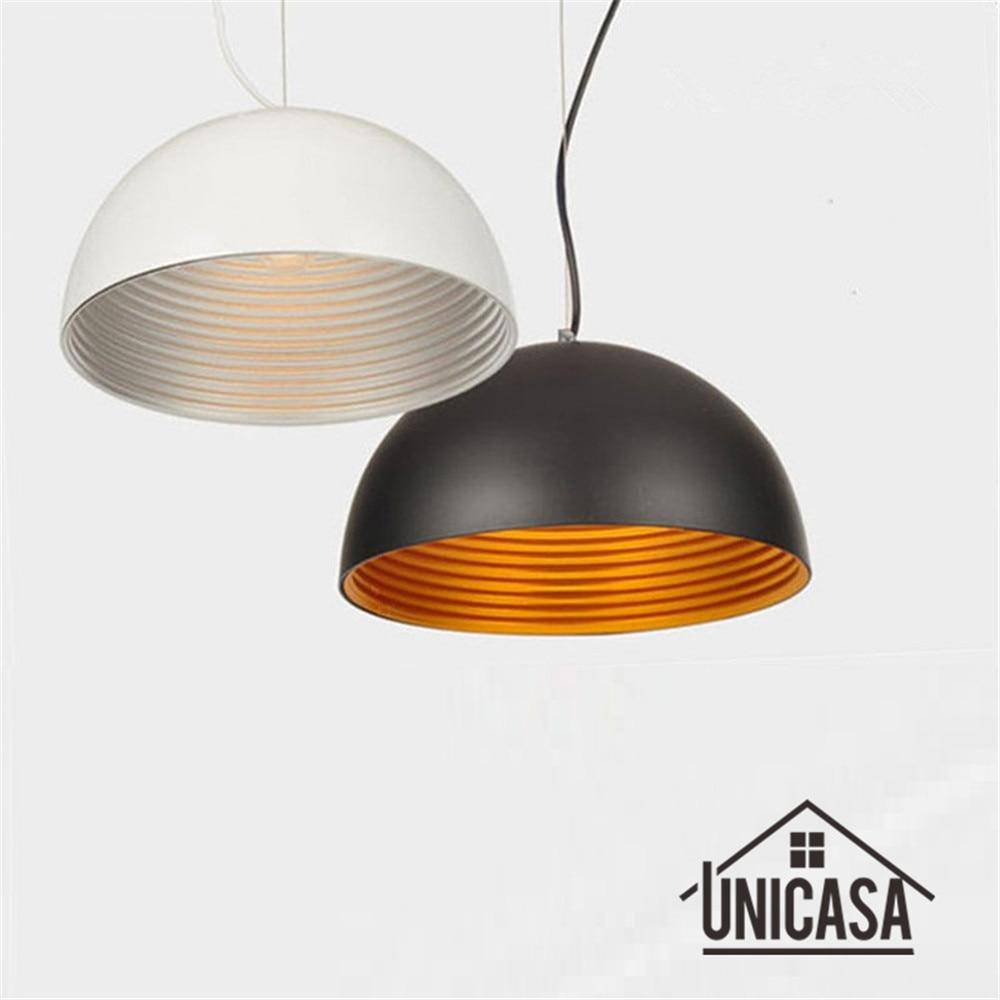 Suspension design LED avec abat-jour arrondi en métal style Island - vue 4 sur 7