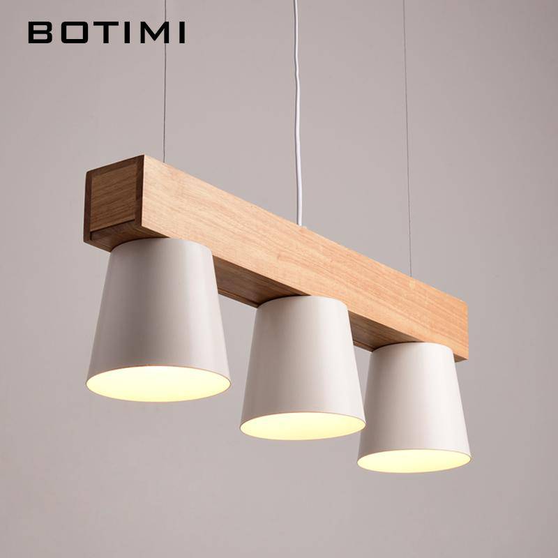 Suspension en bois avec abat-jour en métal Nordic - vue 7 sur 6
