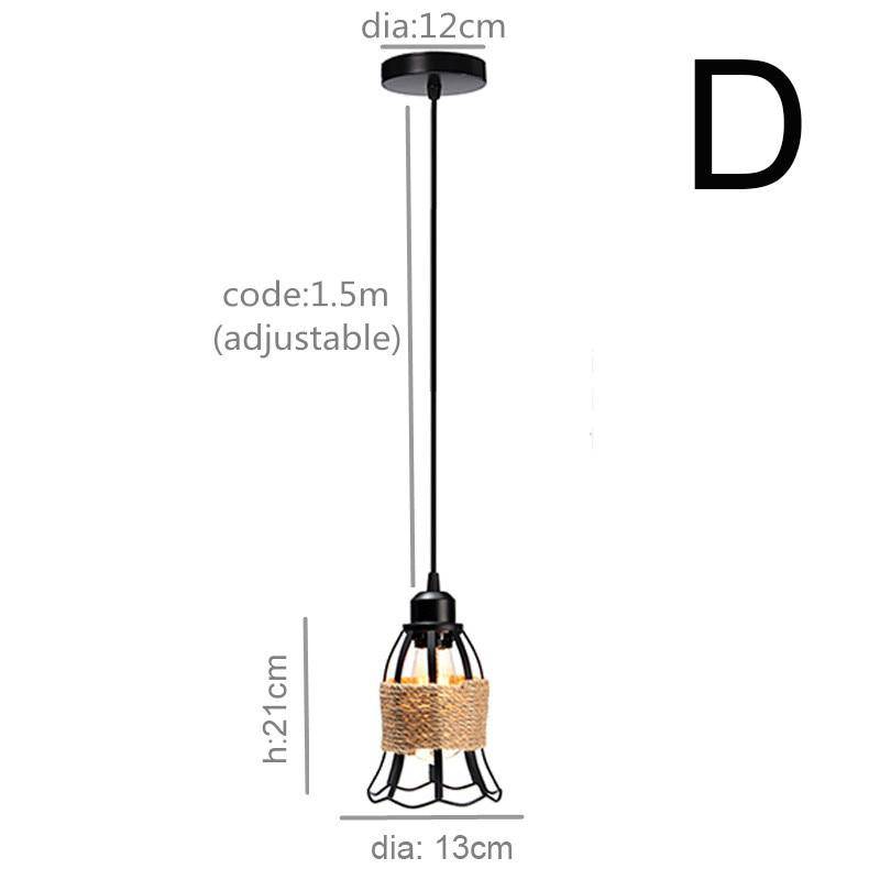 Suspension en métal industriel avec cordage