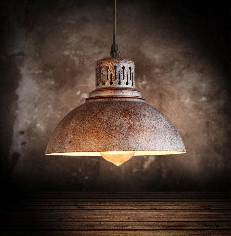 Suspension rustique style retro en métal Cover - vue 3 sur 5