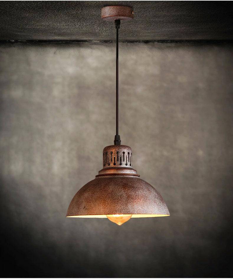 Suspension rustique style retro en métal Cover - vue 5 sur 5