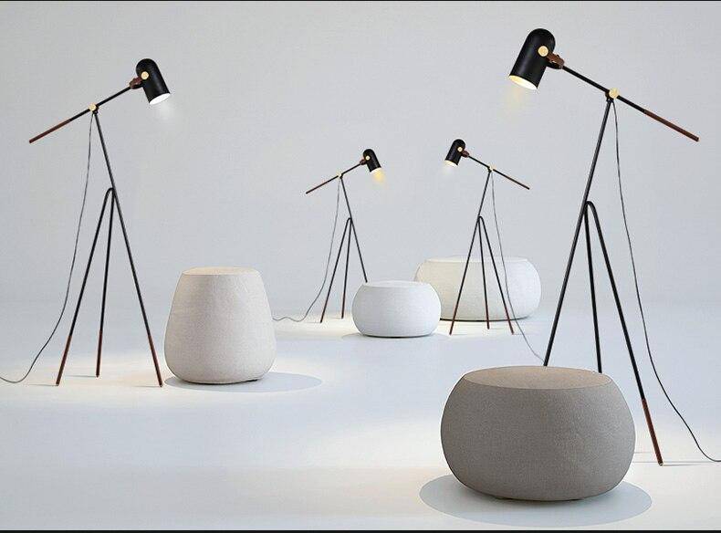 Lampadaire LED ajustable avec trois pieds Floor - vue 2 sur 3