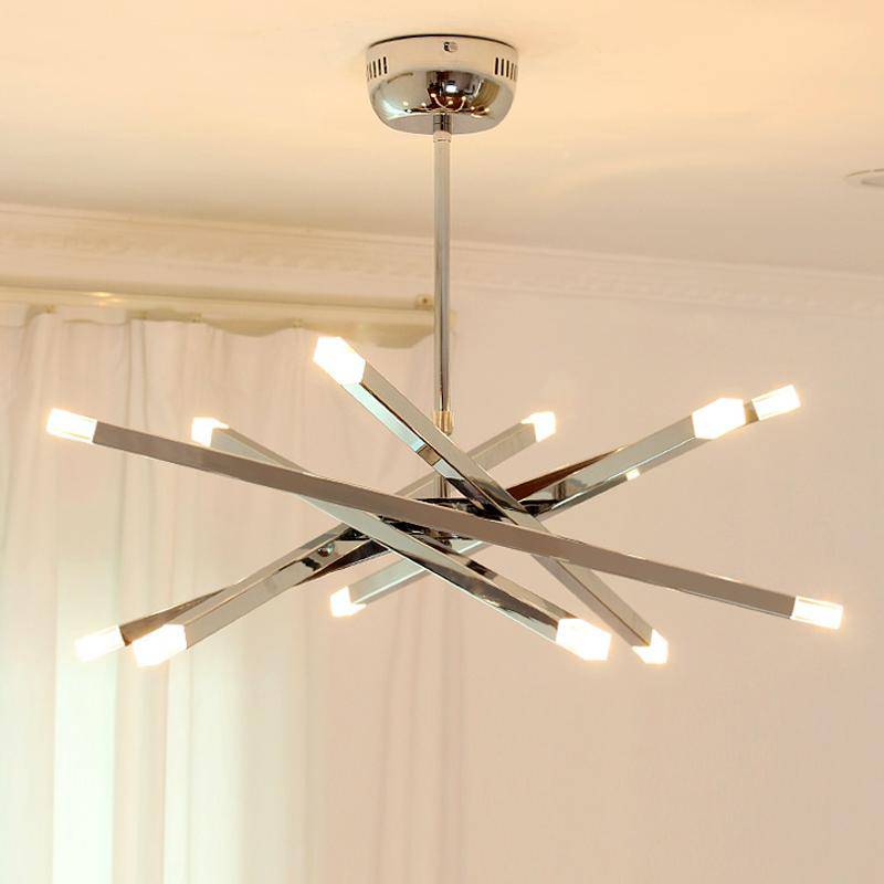 Lustre design à barres chromé Hanging - vue 2 sur 5