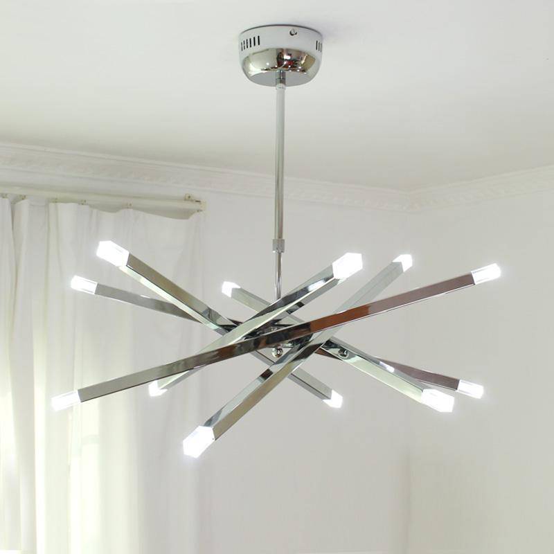Lustre design à barres chromé Hanging - vue 3 sur 5