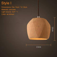 Terracotta ceramic pendant light concrete
