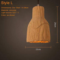 Terracotta ceramic pendant light concrete