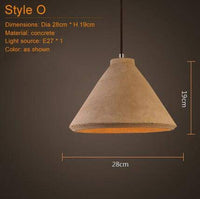 Terracotta ceramic pendant light concrete