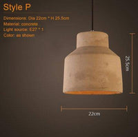 Terracotta ceramic pendant light concrete