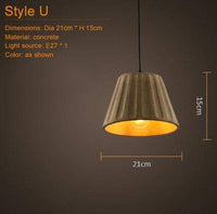 Terracotta ceramic pendant light concrete