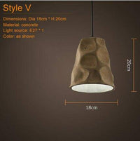 Terracotta ceramic pendant light concrete