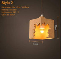 Terracotta ceramic pendant light concrete