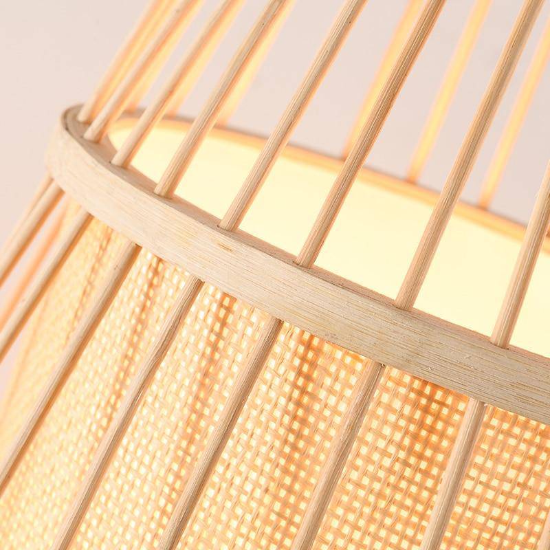 Lampadaire en bois bambou style japonais