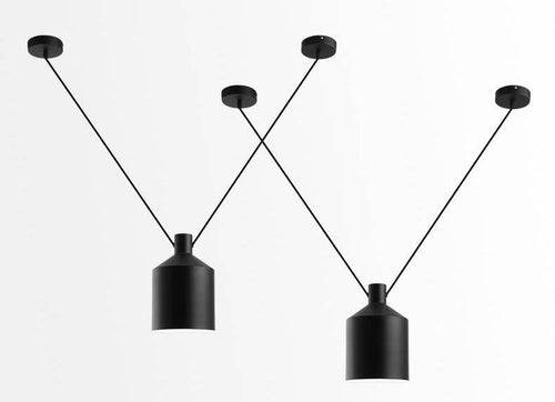 Suspension design moderne noir style loft - vue 9 sur 9