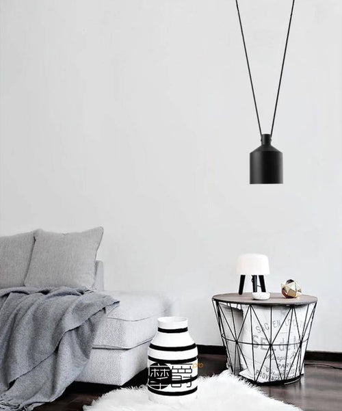Suspension design moderne noir style loft - vue 5 sur 9
