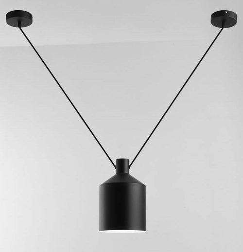 Suspension design moderne noir style loft - vue 8 sur 9