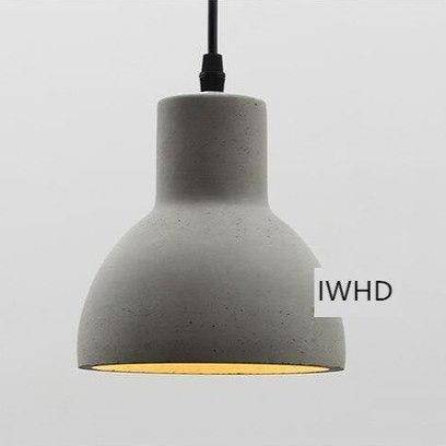 Suspensions design à LED en ciment (plusieurs formes)