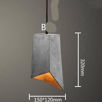 Suspension en ciment style Vintage (différentes formes) - vue 5 sur 6