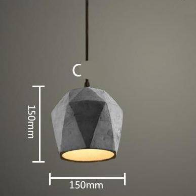 Suspension en ciment style Vintage (différentes formes) - vue 5 sur 6